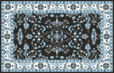 Halı banyosu ve Rug Boho tarzı, dokunmuş doku ve efektli etnik tasarım deseni.