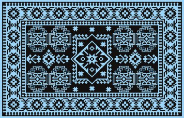 Halı banyosu ve Rug Boho tarzı, dokunmuş doku ve efektli etnik tasarım deseni.