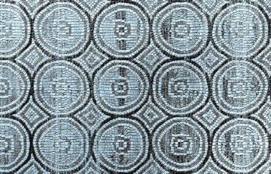 Halı banyosu ve Rug Boho tarzı, dokunmuş doku ve efektli etnik tasarım deseni.