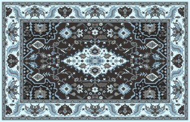 Halı banyosu ve Rug Boho tarzı, dokunmuş doku ve efektli etnik tasarım deseni.