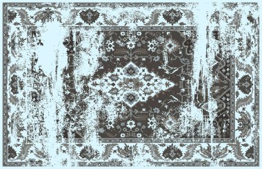 Halı banyosu ve Rug Boho tarzı, dokunmuş doku ve efektli etnik tasarım deseni.