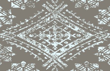 Halı banyosu ve Rug Boho tarzı, dokunmuş doku ve efektli etnik tasarım deseni.