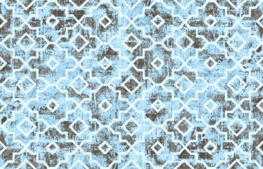 Halı banyosu ve Rug Boho tarzı, dokunmuş doku ve efektli etnik tasarım deseni.