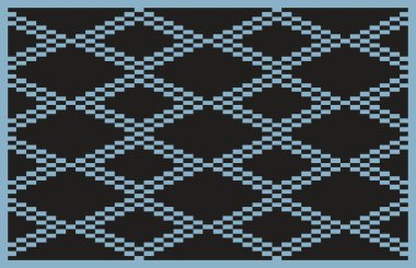 Halı banyosu ve Rug Boho tarzı, dokunmuş doku ve efektli etnik tasarım deseni.