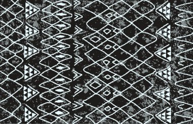 Halı banyosu ve Rug Boho tarzı, dokunmuş doku ve efektli etnik tasarım deseni.