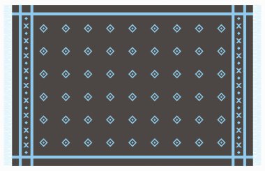 Halı banyosu ve Rug Boho tarzı, dokunmuş doku ve efektli etnik tasarım deseni.