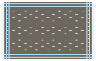 Halı banyosu ve Rug Boho tarzı, dokunmuş doku ve efektli etnik tasarım deseni.