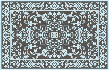 Halı banyosu ve Rug Boho tarzı, dokunmuş doku ve efektli etnik tasarım deseni.