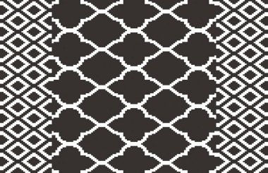 Halı banyosu ve Rug Boho tarzı, dokunmuş doku ve efektli etnik tasarım deseni.