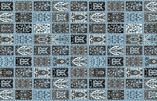 Carpet Bathmat Rug Boho Style Ethnic Design Pattern Distressed Woven — Stock Photo, Image