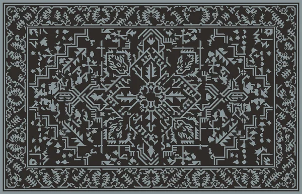 Carpet Bathmat Rug Boho Style Ethnic Design Pattern Distressed Woven — Stock Photo, Image