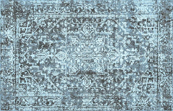 Carpet Bathmat Rug Boho Style Ethnic Design Pattern Distressed Woven — Stock Photo, Image