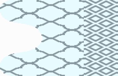 Halı banyosu ve Rug Boho tarzı, dokunmuş doku ve efektli etnik tasarım deseni.