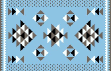 Halı banyosu ve Rug Boho tarzı, dokunmuş doku ve efektli etnik tasarım deseni.