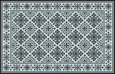 Halı banyosu ve Rug Boho tarzı, dokunmuş doku ve efektli etnik tasarım deseni.