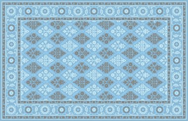 Halı banyosu ve Rug Boho tarzı, dokunmuş doku ve efektli etnik tasarım deseni.