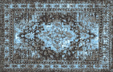 Halı banyosu ve Rug Boho tarzı, dokunmuş doku ve efektli etnik tasarım deseni.