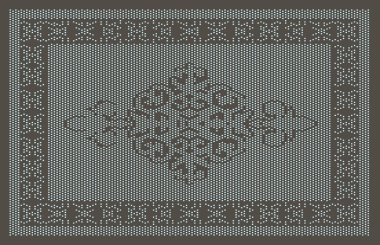 Halı banyosu ve Rug Boho tarzı, dokunmuş doku ve efektli etnik tasarım deseni.