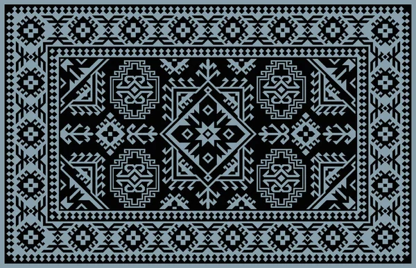 Carpet Bathmat Rug Boho Style Ethnic Design Pattern Distressed Woven — Stock Photo, Image