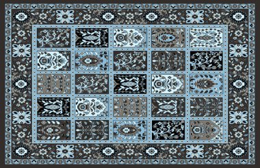Halı banyosu ve Rug Boho tarzı, dokunmuş doku ve efektli etnik tasarım deseni.