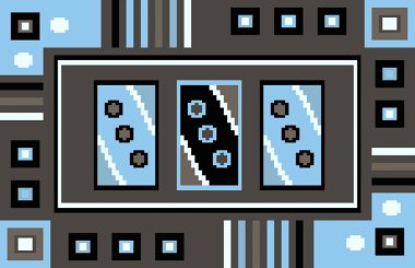 Halı banyosu ve Rug Boho tarzı, dokunmuş doku ve efektli etnik tasarım deseni.