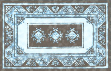 Halı banyosu ve Rug Boho tarzı, dokunmuş doku ve efektli etnik tasarım deseni.