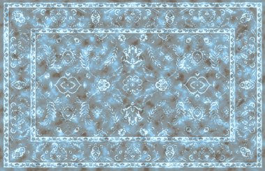 Halı banyosu ve Rug Boho tarzı, dokunmuş doku ve efektli etnik tasarım deseni.