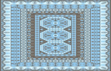 Halı banyosu ve Rug Boho tarzı, dokunmuş doku ve efektli etnik tasarım deseni.