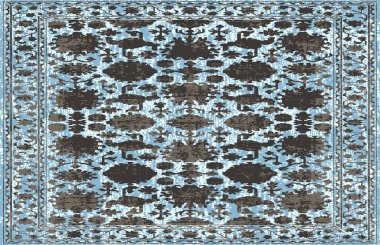 Halı banyosu ve Rug Boho tarzı, dokunmuş doku ve efektli etnik tasarım deseni.