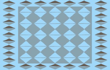 Halı banyosu ve Rug Boho tarzı, dokunmuş doku ve efektli etnik tasarım deseni.