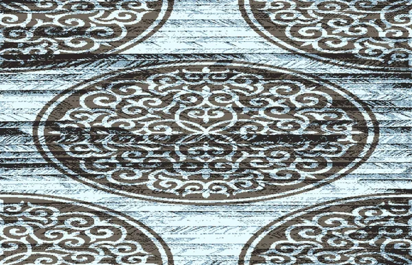 Carpet Bathmat Rug Boho Style Ethnic Design Pattern Distressed Woven — Stock Photo, Image