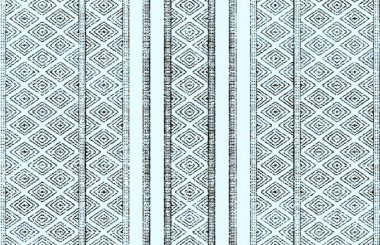 Halı banyosu ve Rug Boho tarzı, dokunmuş doku ve efektli etnik tasarım deseni.