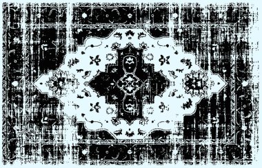 Halı banyosu ve Rug Boho tarzı, dokunmuş doku ve efektli etnik tasarım deseni.