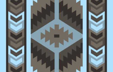 Halı banyosu ve Rug Boho tarzı, dokunmuş doku ve efektli etnik tasarım deseni.