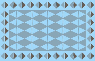 Halı banyosu ve Rug Boho tarzı, dokunmuş doku ve efektli etnik tasarım deseni.