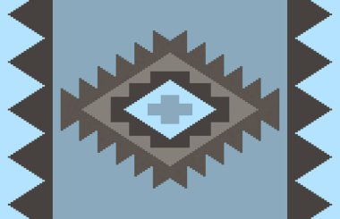 Halı banyosu ve Rug Boho tarzı, dokunmuş doku ve efektli etnik tasarım deseni.