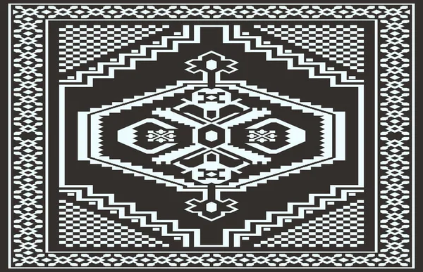 Carpet Bathmat Rug Boho Style Ethnic Design Pattern Distressed Woven — Stock Photo, Image