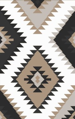 Halı banyosu ve Rug Boho tarzı, dokunmuş doku ve efektli etnik tasarım deseni.