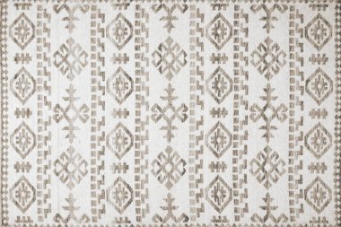 Halı banyosu ve Rug Boho tarzı, dokunmuş doku ve efektli etnik tasarım deseni.