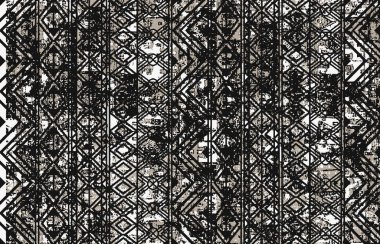 Halı banyosu ve Rug Boho tarzı, dokunmuş doku ve efektli etnik tasarım deseni.