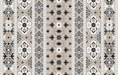 Halı banyosu ve Rug Boho tarzı, dokunmuş doku ve efektli etnik tasarım deseni.