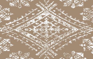 Halı banyosu ve Rug Boho tarzı, dokunmuş doku ve efektli etnik tasarım deseni.