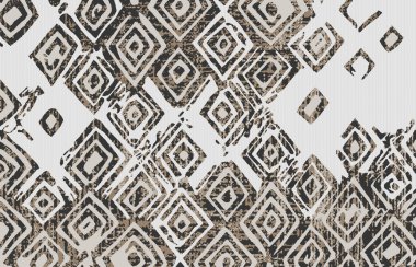 Halı banyosu ve Rug Boho tarzı, dokunmuş doku ve efektli etnik tasarım deseni.