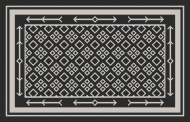 Halı banyosu ve Rug Boho tarzı, dokunmuş doku ve efektli etnik tasarım deseni.