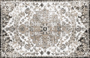 Halı banyosu ve Rug Boho tarzı, dokunmuş doku ve efektli etnik tasarım deseni.