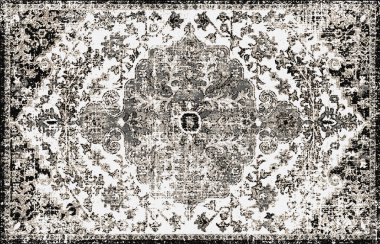 Halı banyosu ve Rug Boho tarzı, dokunmuş doku ve efektli etnik tasarım deseni.