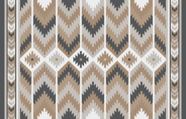 Halı banyosu ve Rug Boho tarzı, dokunmuş doku ve efektli etnik tasarım deseni.