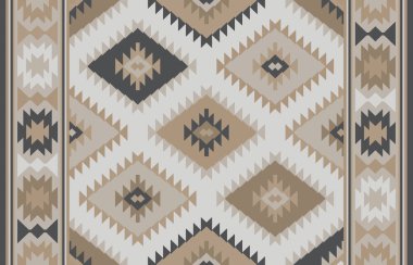 Halı banyosu ve Rug Boho tarzı, dokunmuş doku ve efektli etnik tasarım deseni.