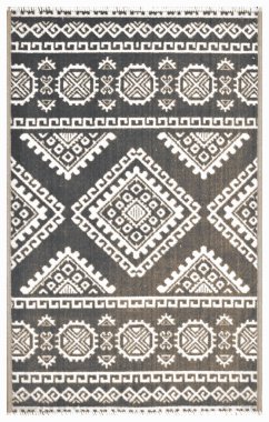 Halı banyosu ve Rug Boho tarzı, dokunmuş doku ve efektli etnik tasarım deseni.