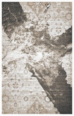 Halı banyosu ve Rug Boho tarzı, dokunmuş doku ve efektli etnik tasarım deseni.